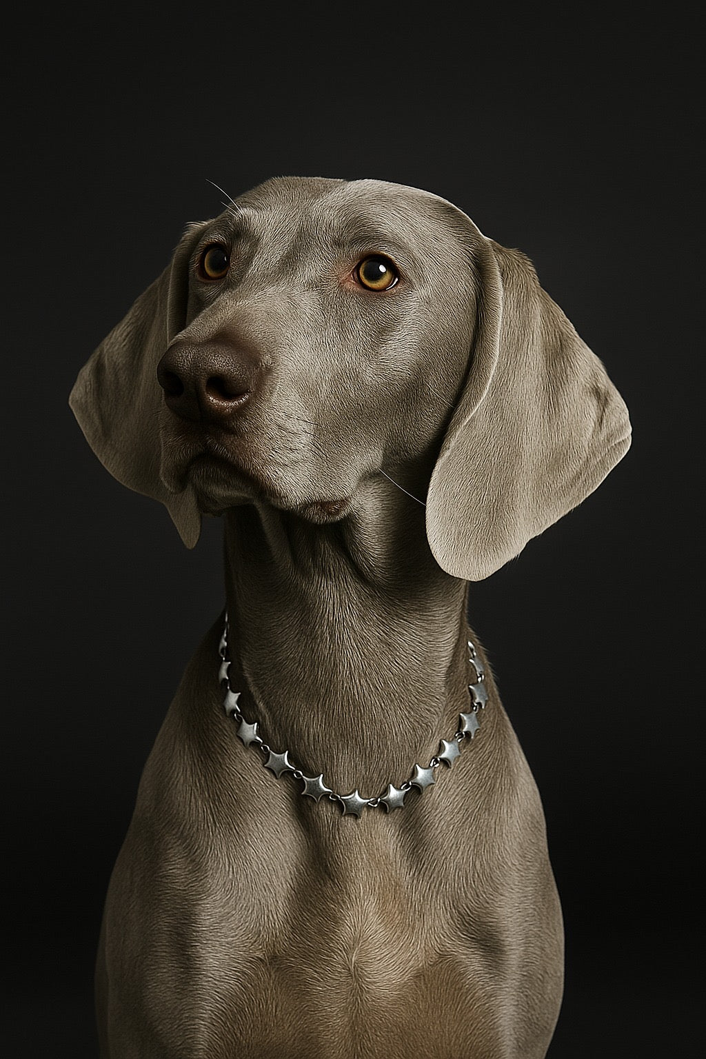 Collar Accesorio Estrellas Plateado