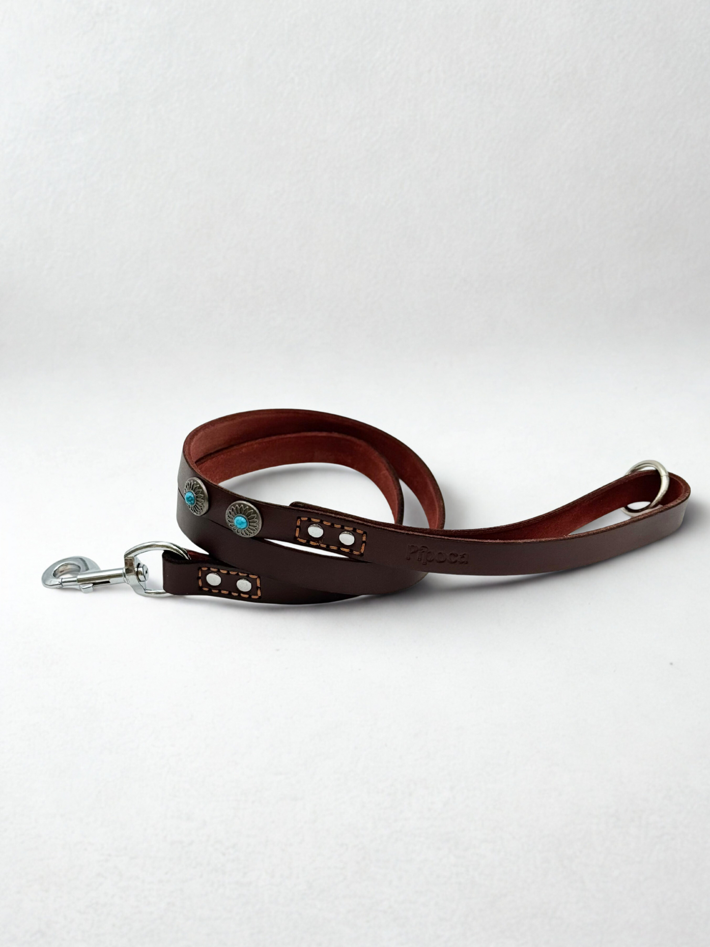 Pack: Collar Tachuelas Azul + Correa a Juego