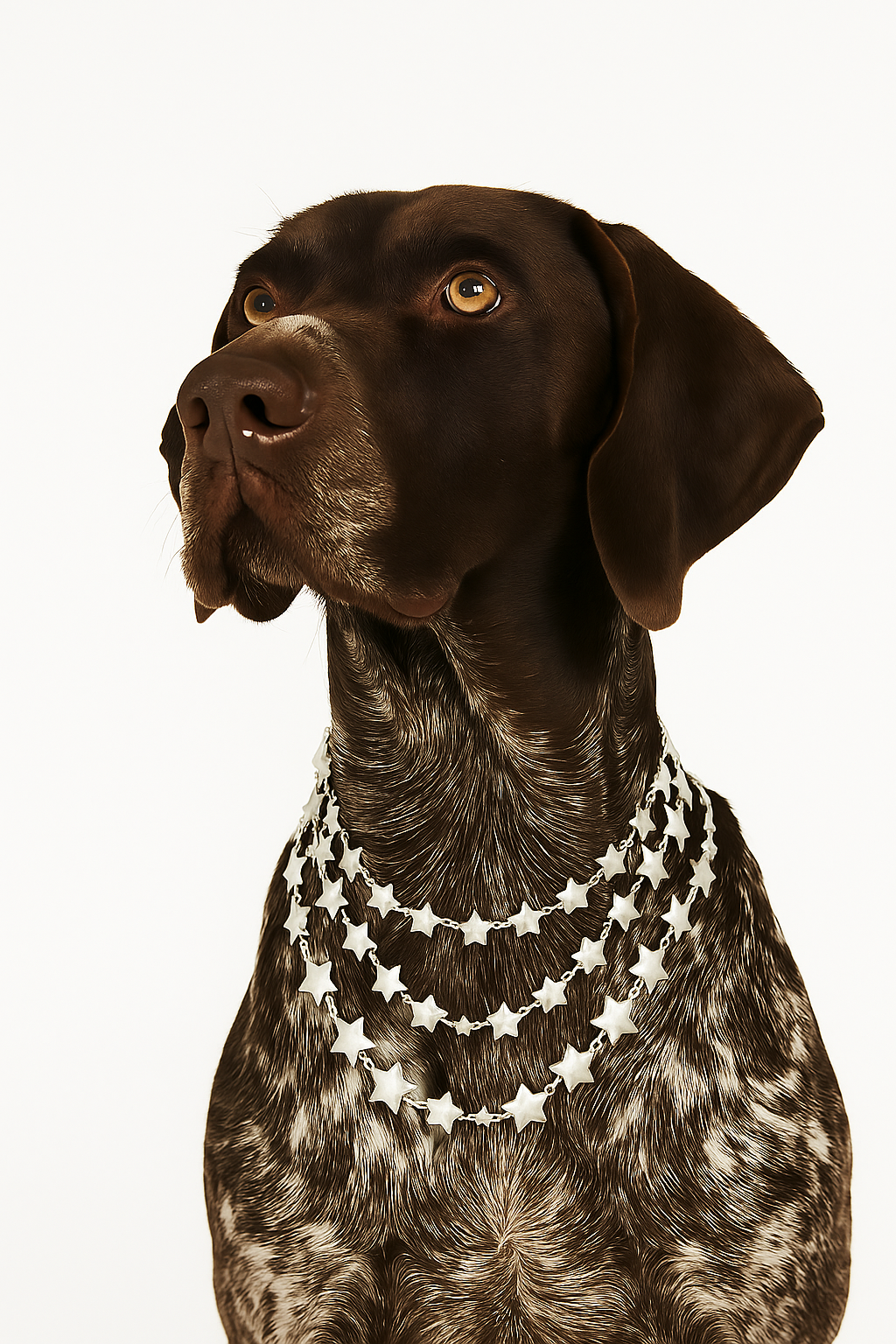 Collar Accesorio Estrellas Plateado