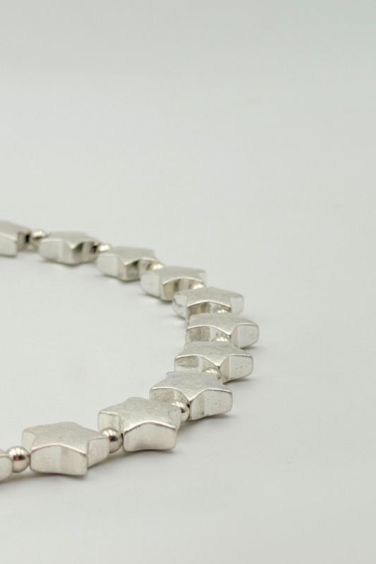 Collar Accesorio Estrellas Plateado