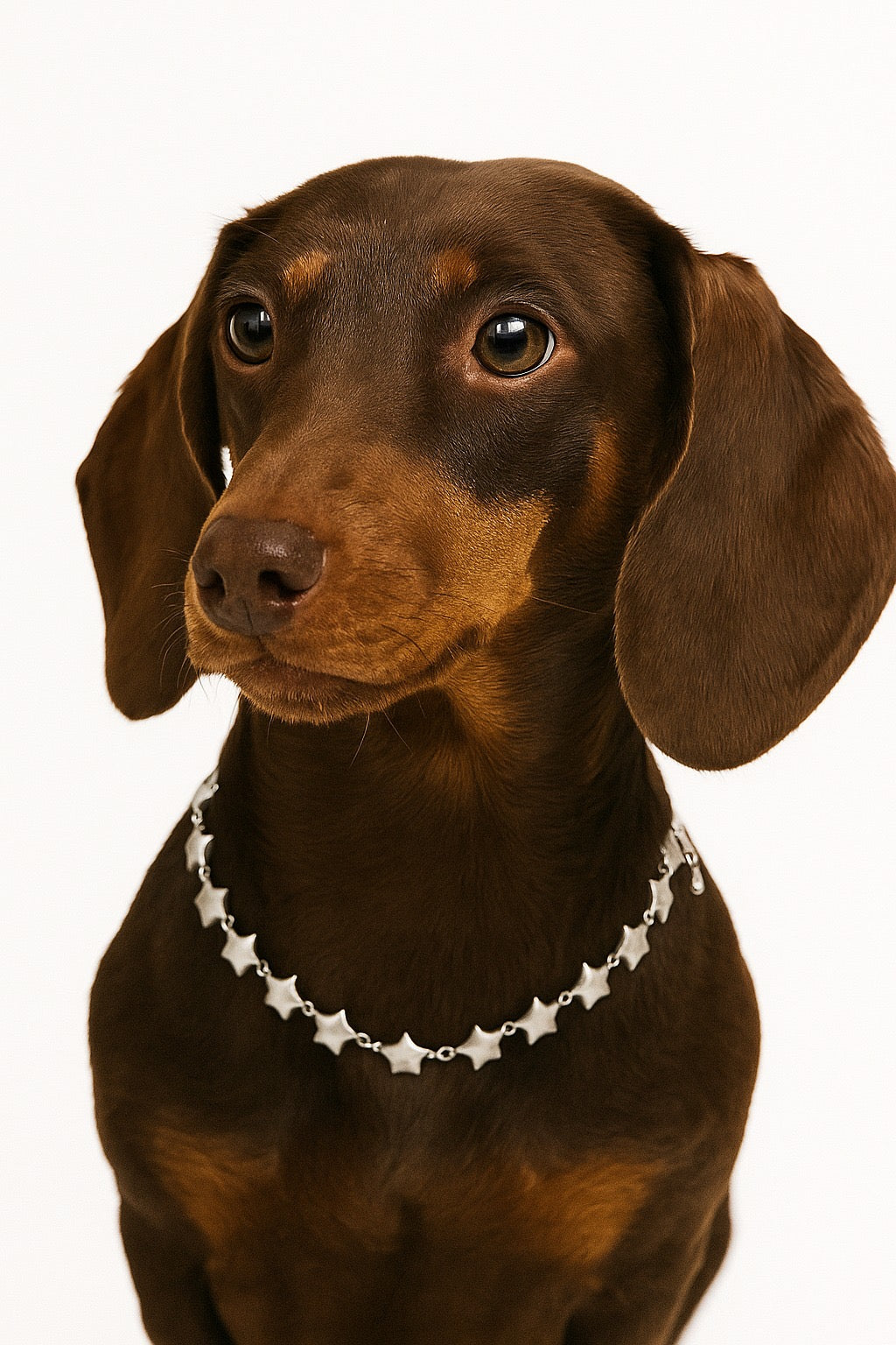 Collar Accesorio Estrellas Plateado