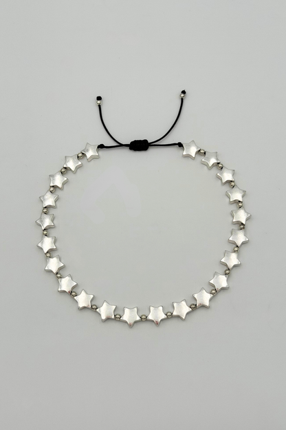 Collar Accesorio Estrellas Plateado
