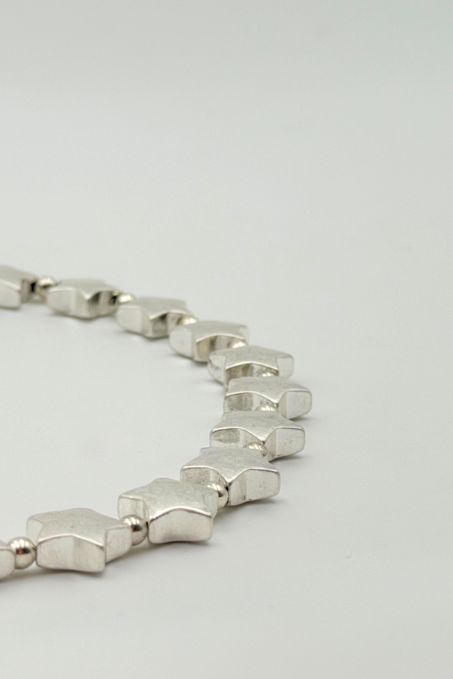 Collar Accesorio Estrellas Plateado