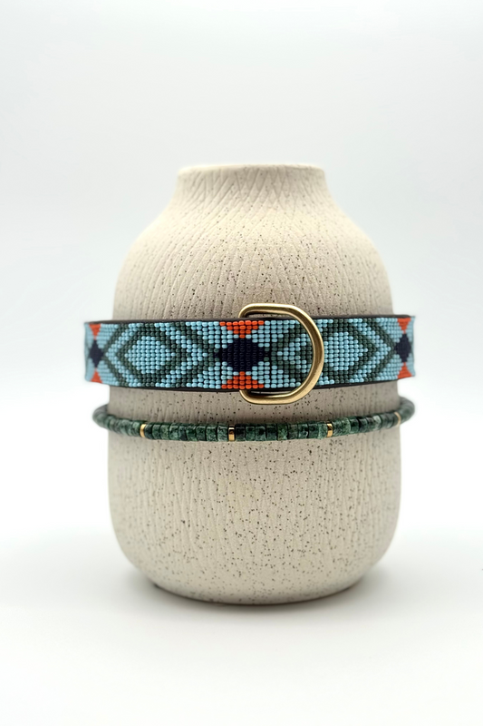 Pack - Collar Azul + Piedra Verde