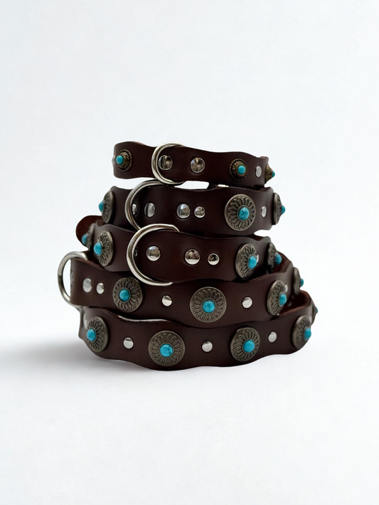 Collar de Tachuelas Turquesa