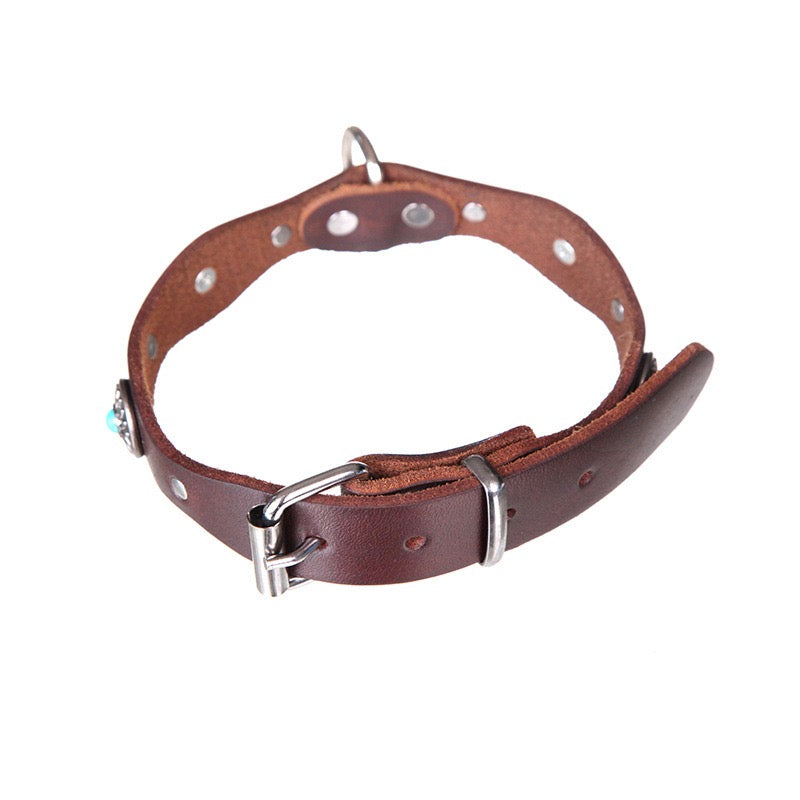 Collar de Tachuelas Turquesa